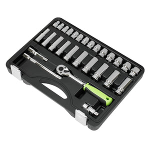 Sealey Socket Set 28pc 3/8" Drive 6pt WallDrive Metric (Siegen)
