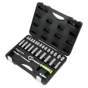Sealey Socket Set 28pc 3/8" Drive 6pt WallDrive Metric (Siegen)
