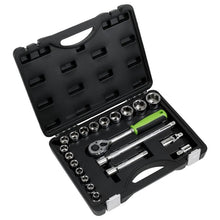 Load image into Gallery viewer, Sealey Socket Set 21pc 1/2&quot; Drive Metric (Siegen)
