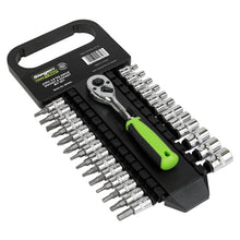 Load image into Gallery viewer, Sealey Socket &amp; Socket Bit Set 27pc 1/4&quot; Drive WallDrive Metric (Siegen)

