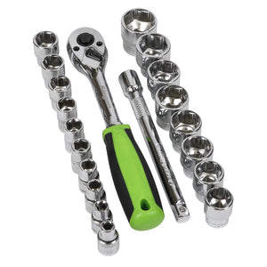 Sealey Socket Set 19pc 3/8" Drive 6pt WallDrive Metric (Siegen)