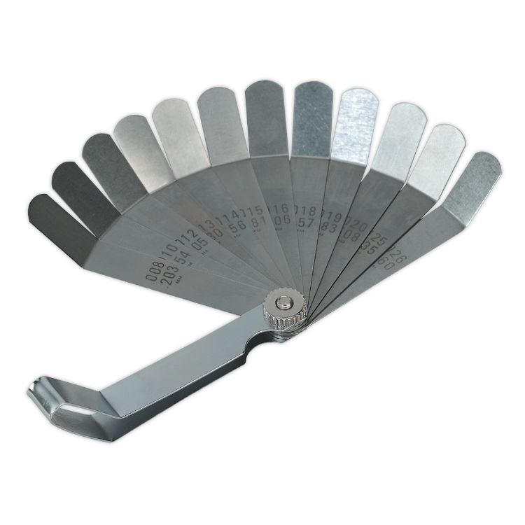 Sealey Feeler Gauge 12 Blade Offset - Dual Marked