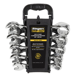 Sealey Combination Spanner Set 10pc Stubby - Metric (Siegen)