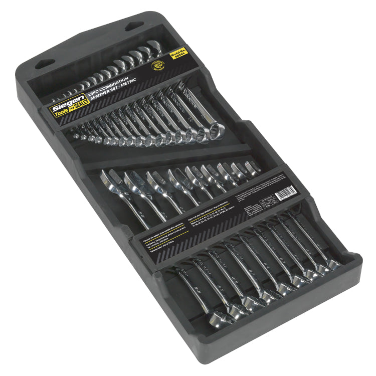 Sealey Combination Spanner Set 25pc - Metric (Siegen)
