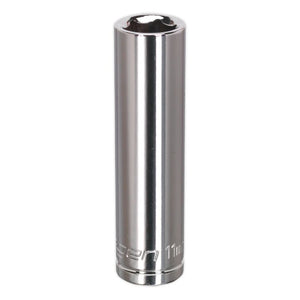 Sealey WallDrive Socket 11mm 3/8" Drive - Deep (Siegen) - 6pt