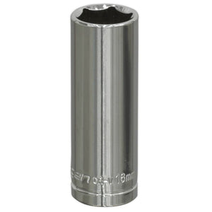 Sealey WallDrive Socket 16mm 3/8" Drive - Deep (Siegen) - 6pt