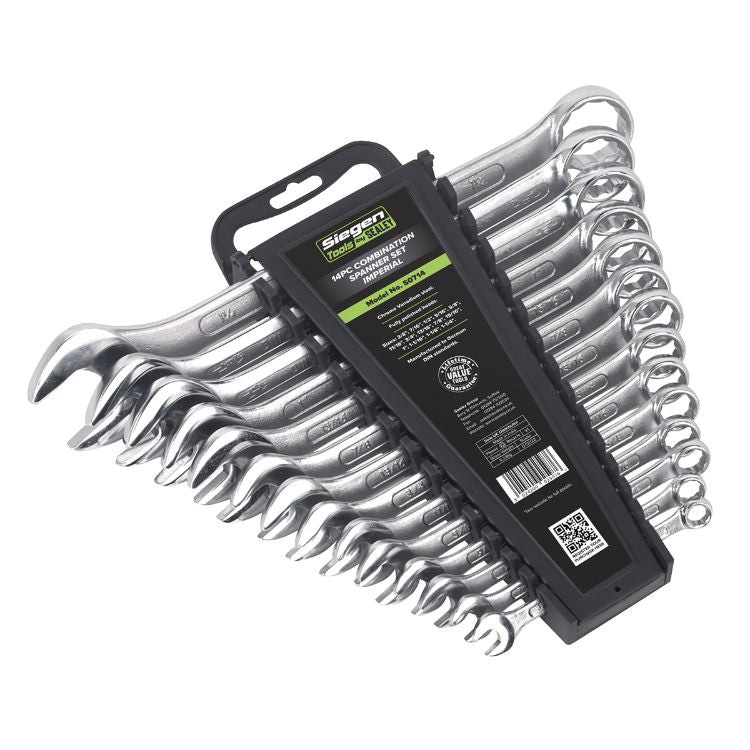 Sealey Combination Spanner Set 14pc - Imperial (Siegen)