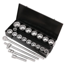 Load image into Gallery viewer, Sealey Socket Set 21pc 1&quot; Drive 6pt WallDrive Metric (Siegen)
