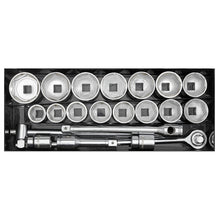 Load image into Gallery viewer, Sealey Socket Set 21pc 1&quot; Drive 6pt WallDrive Metric (Siegen)
