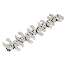 Load image into Gallery viewer, Sealey Crow&#39;s Foot Wrench Set 10pc Flare Nut 3/8&quot; Sq Drive - Metric (Siegen)
