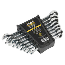 Load image into Gallery viewer, Sealey Combination Ratchet Spanner Set 8pc Imperial (Siegen)

