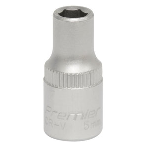 Sealey WallDrive Socket 5mm 1/4" Drive - (Premier) - 6pt