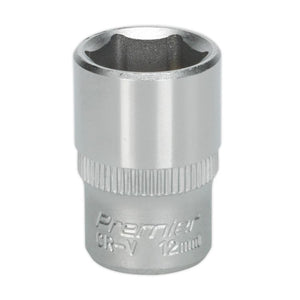 Sealey WallDrive Socket 12mm 1/4" Drive - (Premier) - 6pt