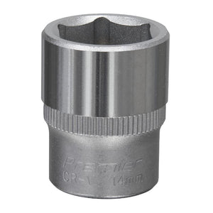Sealey WallDrive Socket 14mm 1/4" Drive - (Premier) - 6pt