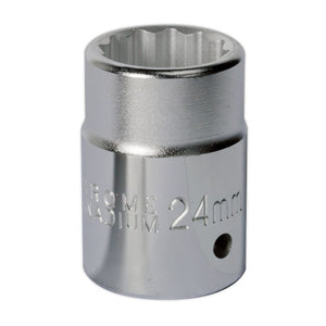 Sealey WallDrive Socket 24mm 3/4" Drive - (Premier) - 6pt