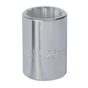 Sealey WallDrive Socket 26mm 3/4" Drive - (Premier) - 6pt