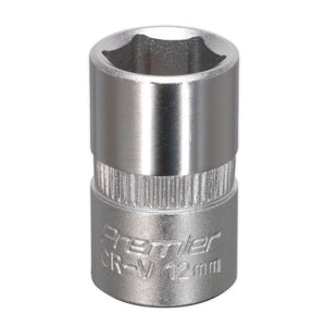 Sealey WallDrive Socket 12mm 3/8" Drive - (Premier) - 6pt