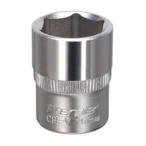 Sealey WallDrive Socket 16mm 3/8" Drive - (Premier) - 6pt