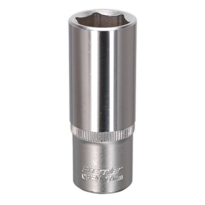 Sealey WallDrive Socket 17mm 3/8" Drive - Deep (Premier) - 6pt