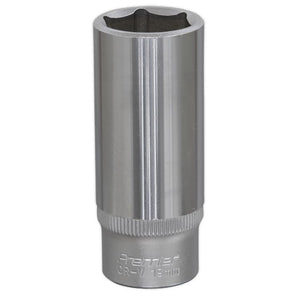 Sealey WallDrive Socket 19mm 3/8" Drive - Deep (Premier) - 6pt
