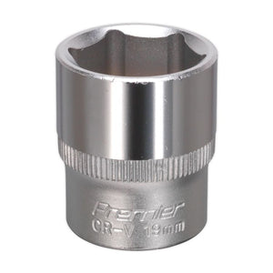 Sealey WallDrive Socket 19mm 3/8" Drive - (Premier) - 6pt