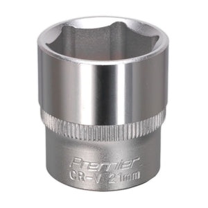 Sealey WallDrive Socket 21mm 3/8" Drive - (Premier) - 6pt