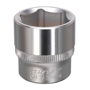 Sealey WallDrive Socket 22mm 3/8" Drive - (Premier) - 6pt