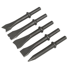 Load image into Gallery viewer, Sealey Air Hammer Chisel Set 5pc 120mm .401" Shank
