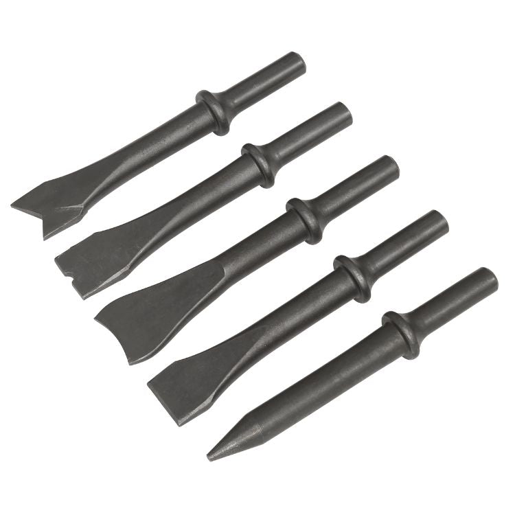 Sealey Air Hammer Chisel Set 5pc 120mm .401