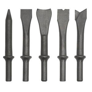 Sealey Air Hammer Chisel Set 5pc 120mm .401" Shank