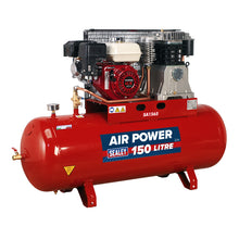 Load image into Gallery viewer, Sealey Air Compressor 150L Belt Drive Petrol Engine 6.5hp
