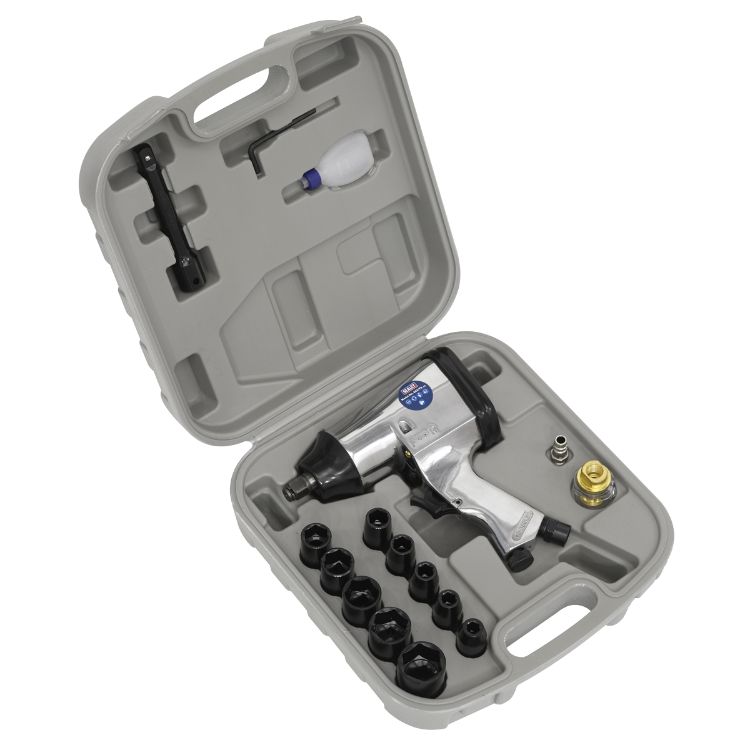 Sealey Air Impact Wrench Kit, Sockets 1/2