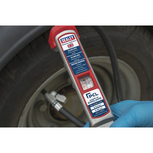 Sealey Professional Tyre Inflator, 2.5M Hose & Clip-On Connector
