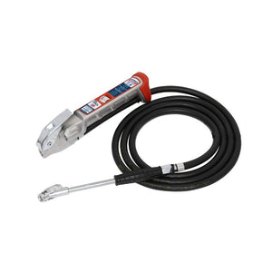 Sealey Tyre Inflator, 2.7M Hose, Twin Clip-On Connector