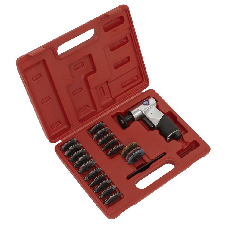Sealey Air Mini Sander Kit 50mm (2