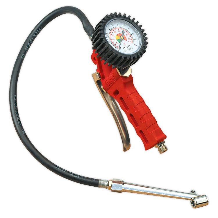 Sealey Tyre Inflator, Twin Push-On Connector