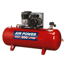 Load image into Gallery viewer, Sealey Air Compressor 200L Belt Drive 3hp, Cast Cylinders (SAC1203B)
