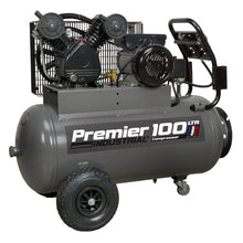 Load image into Gallery viewer, Sealey Air Compressor 100L Belt Drive 3hp, Front Control Panel
