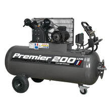 Load image into Gallery viewer, Sealey Air Compressor 200L Belt Drive 3hp, Front Control Panel 415V 3ph
