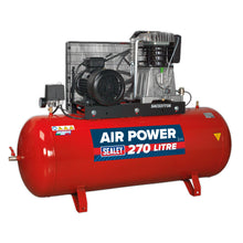 Load image into Gallery viewer, Sealey Air Compressor 270L Belt Drive 7.5hp 3ph 2-Stage, Cast Cylinders
