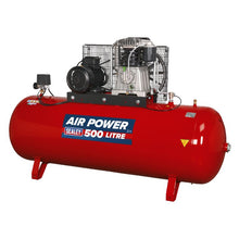 Load image into Gallery viewer, Sealey Air Compressor 500L Belt Drive 7.5hp 3ph 2-Stage, Cast Cylinders
