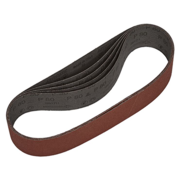 Sealey Sanding Belt 50 x 686mm 80Grit - Pack of 5
