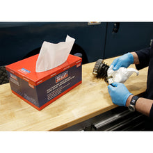 Load image into Gallery viewer, Sealey Multipurpose Paper Wipes in Dispenser Box - Smooth White 73gsm 150 Sheets
