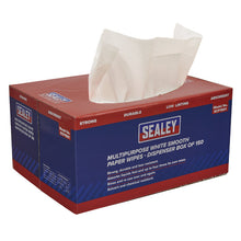 Load image into Gallery viewer, Sealey Multipurpose Paper Wipes in Dispenser Box - Smooth White 73gsm 150 Sheets
