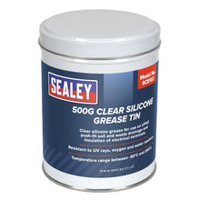 Load image into Gallery viewer, Sealey Silicone Clear Grease 500g Tin
