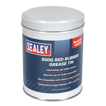 Load image into Gallery viewer, Sealey Red Rubber Grease 500g Tin
