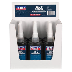 Sealey Nut Lock Medium Strength 50ml - Pack of 12