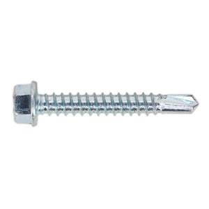 Sealey Self-Drilling Screw 5.5 x 38mm Hex Head Zinc - Pack of 100