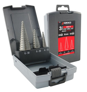 Abracs 3pc Step Drill Kit