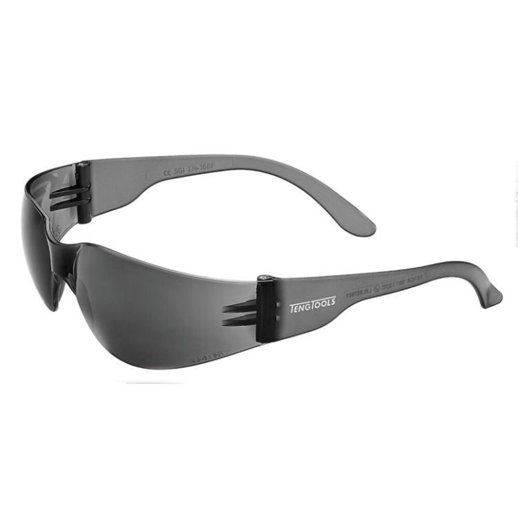 Teng Safety Glasses Black Frames Grey Lens